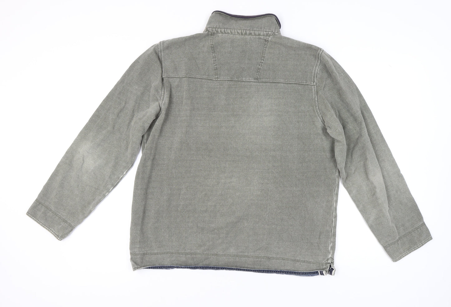 Crew Clothing Men's Grey Sweatshirt, Size L, High Neck, Logo