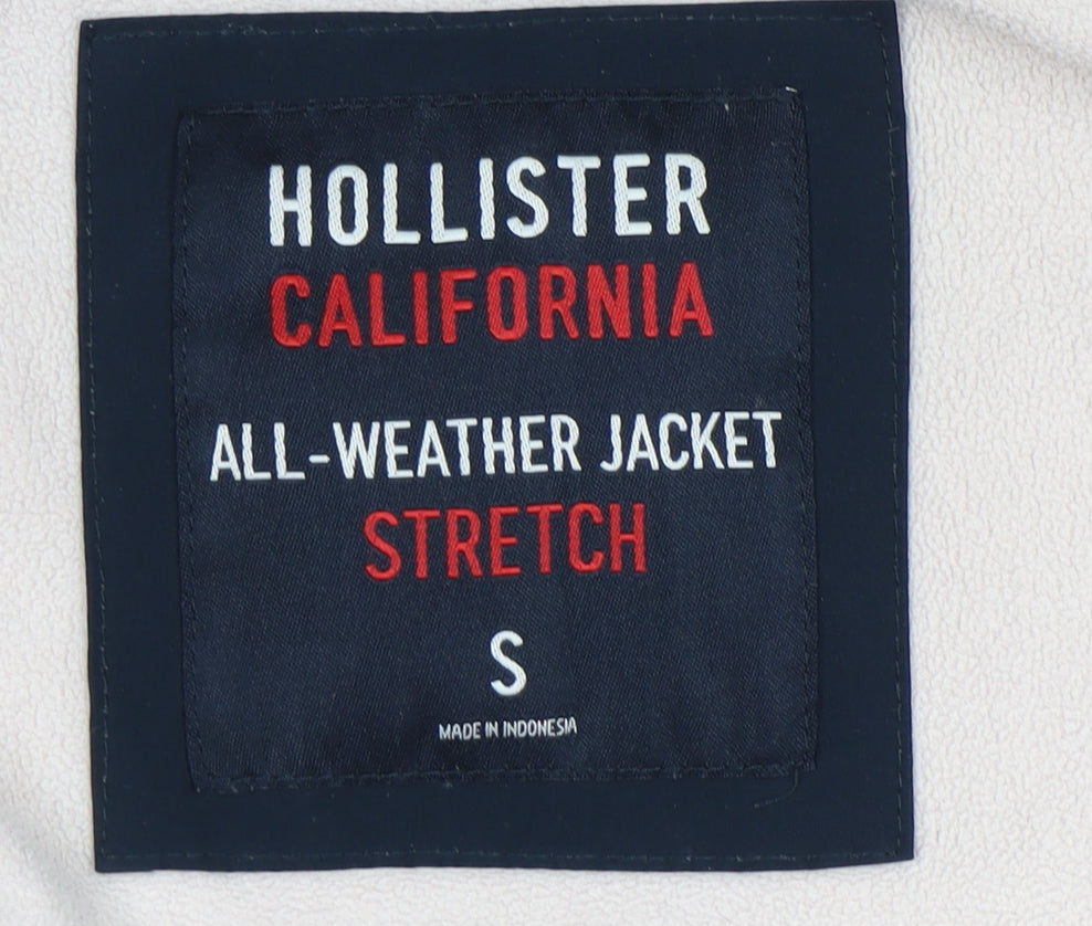 Hollister Women's Blue Hooded Jacket Size S