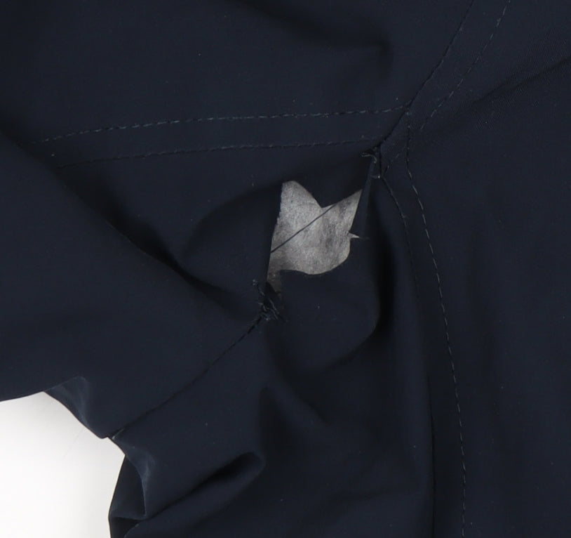 Hollister Women's Blue Hooded Jacket Size S