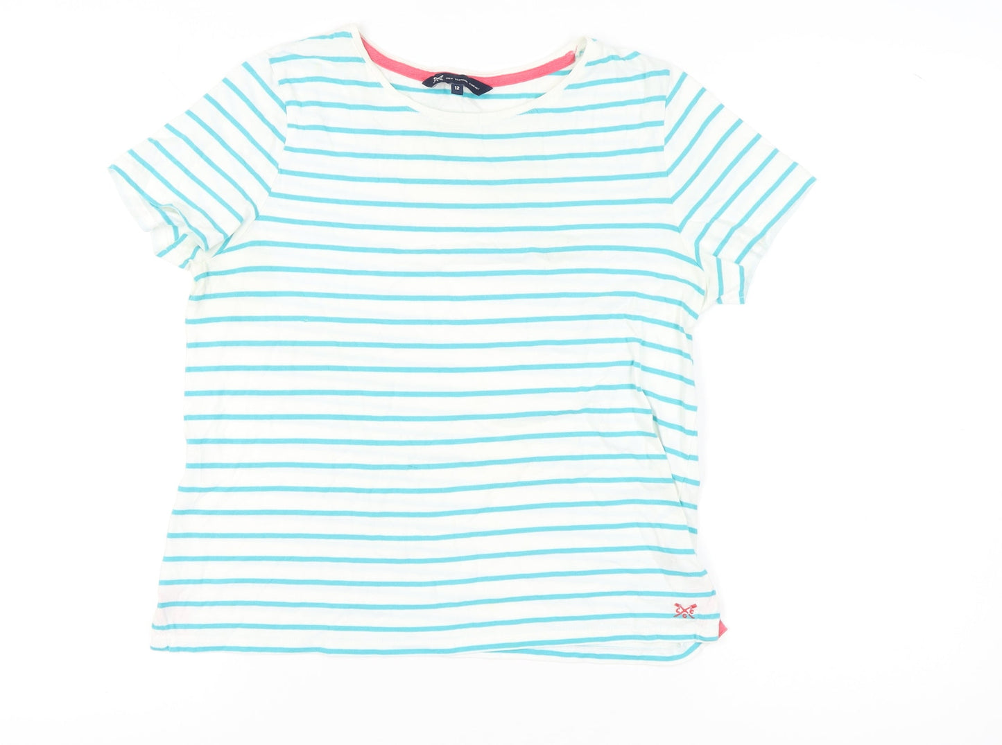 Crew Clothing Women's Multicoloured Stripe T-Shirt Size 12