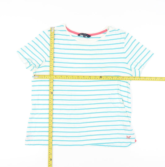 Crew Clothing Women's Multicoloured Stripe T-Shirt Size 12