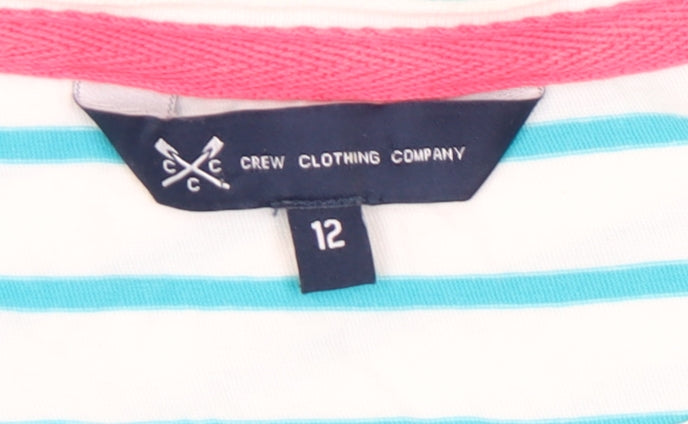 Crew Clothing Women's Multicoloured Stripe T-Shirt Size 12