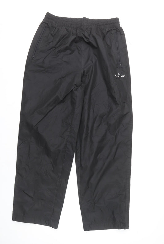 Dunlop Men's Black Windbreaker Trousers M
