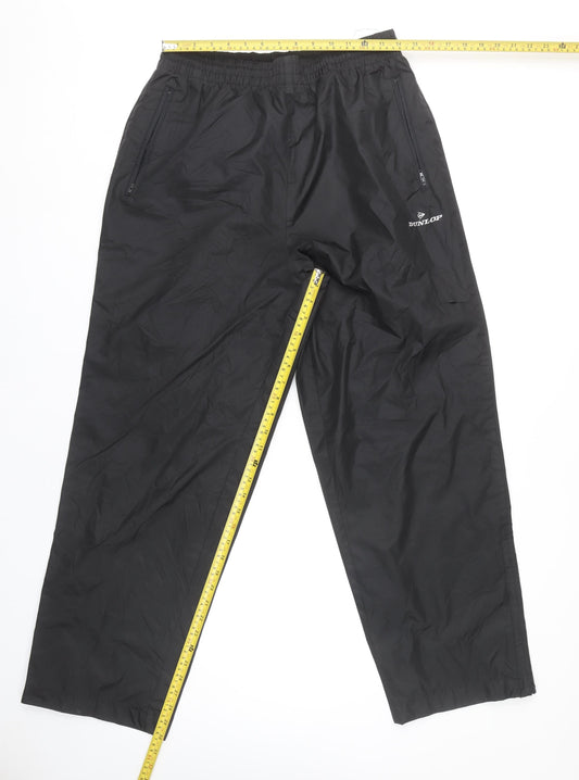 Dunlop Men's Black Windbreaker Trousers M