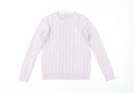 Jack Wills Purple Cable-Knit Women's Jumper Size 10