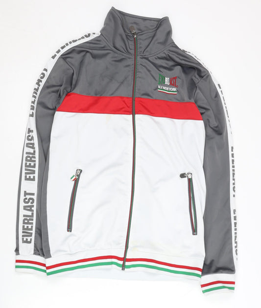 Everlast Men's Track Jacket Grey/White S