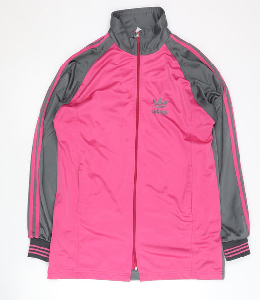 Adidas Unisex Adults Pink Grey Track Jacket XL