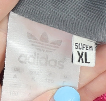 Adidas Unisex Adults Pink Grey Track Jacket XL