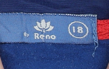 Reno Women's Red Blue Track Jacket Size 18