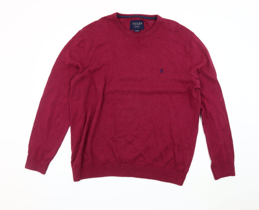 Joules Men’s Red XL Pullover Cotton Crew Neck Jumper