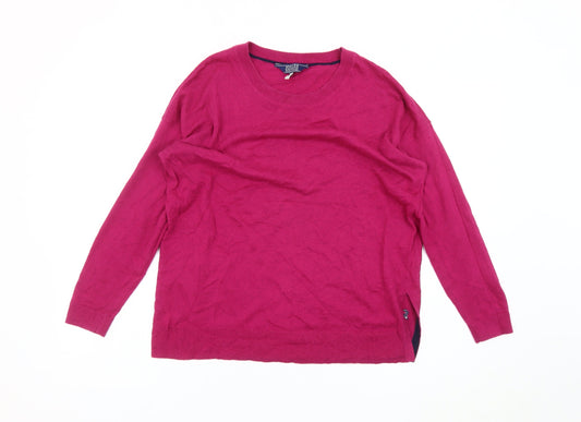 Joules Women’s Pink Cotton Crew Neck Jumper Size 8
