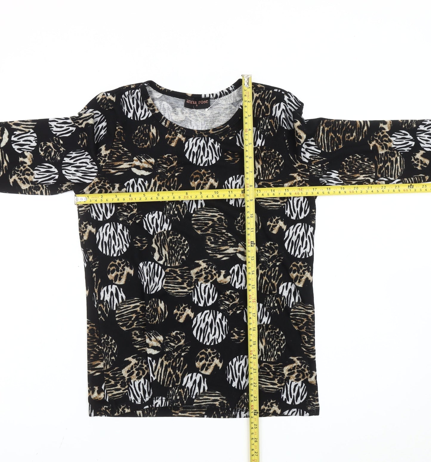 Anna Rose Women's Multicoloured Animal Print Long Sleeve Top S