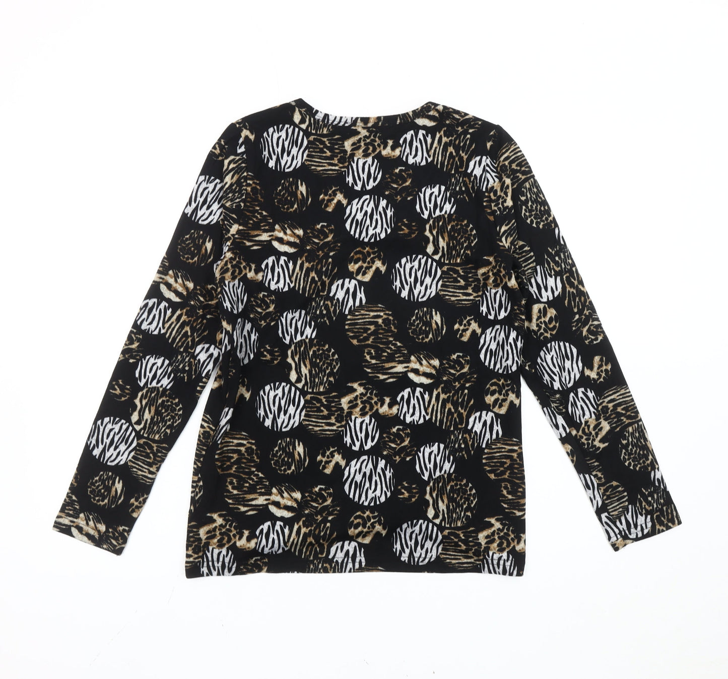 Anna Rose Women's Multicoloured Animal Print Long Sleeve Top S