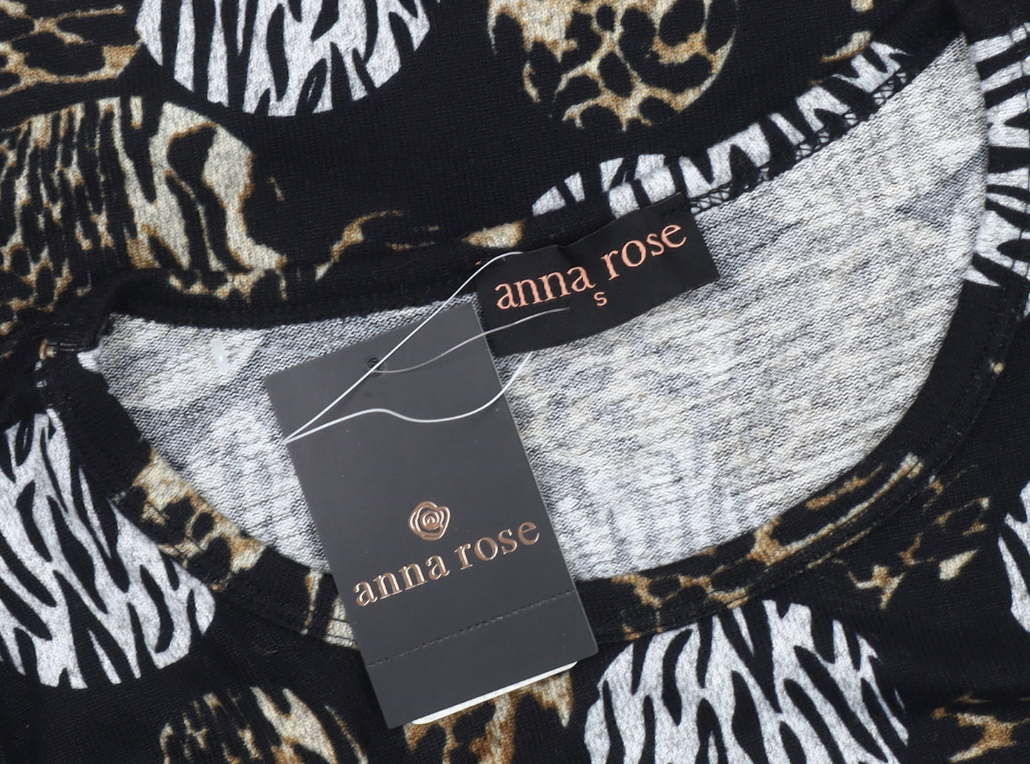 Anna Rose Women's Multicoloured Animal Print Long Sleeve Top S