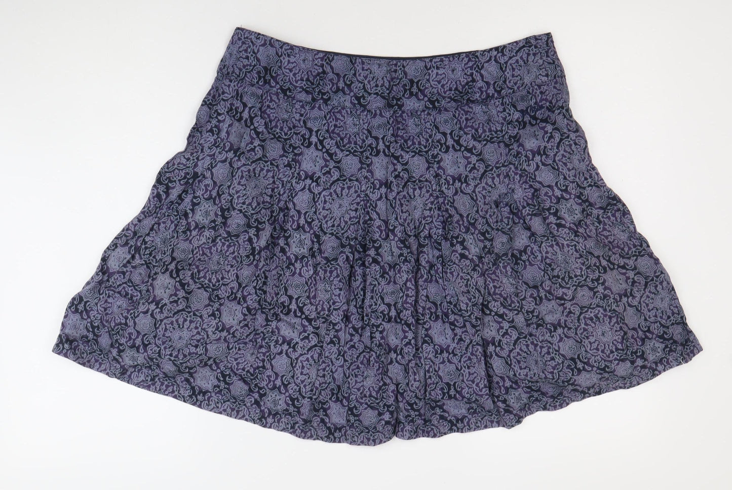 FatFace Women Purple Geometric A-Line Knee Length Skirt Size 12