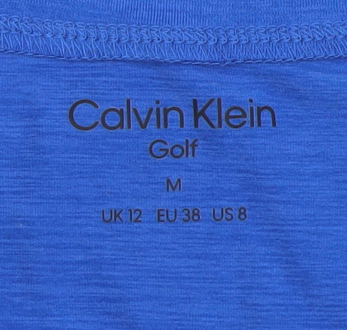 Calvin Klein Women’s Blue Golf T-Shirt UK 12 Short Sleeve Activewear