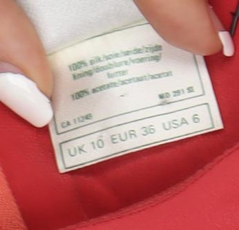 Laura Ashley Women's Red Silk Sheath Dress Size 10 Knee Length