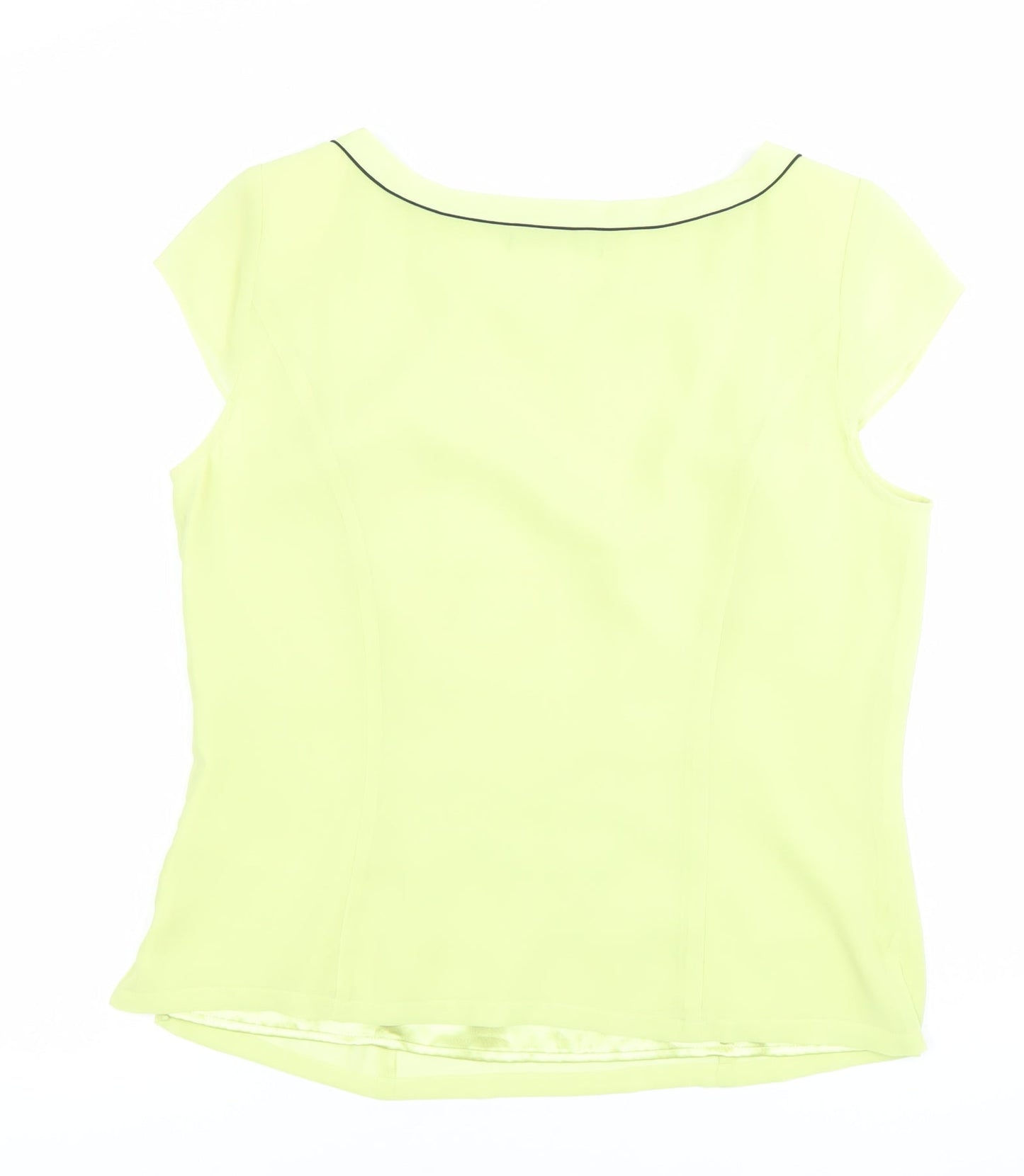 Jacques Vert Women’s Yellow Floral Embroidered Blouse Size 12