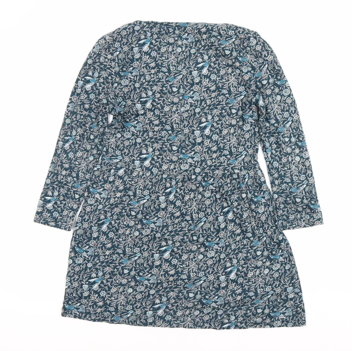 Fat Face Women’s Blue Floral A-Line Jersey Dress Size 8