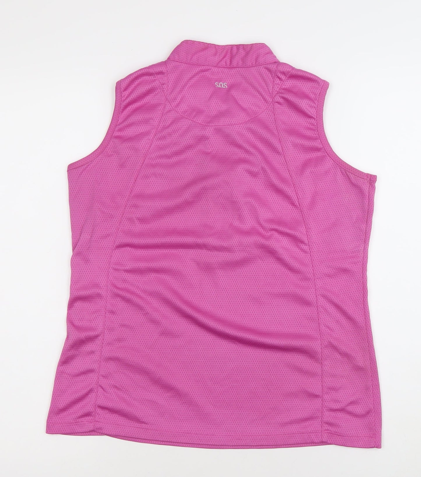 Swing Out Sister Golf Women's Pink Tropical Polo Tank Top M