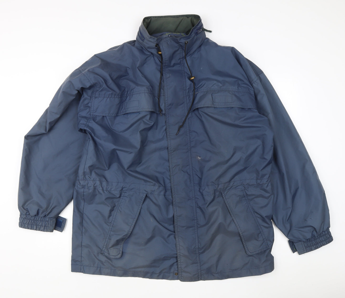 Hawkshead Men’s Blue L Parka Jacket Water Resistant Hiking Outdoor