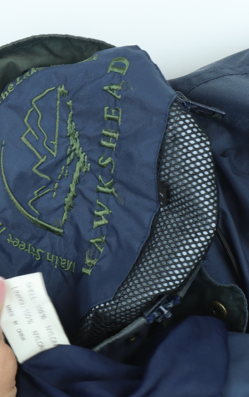 Hawkshead Men’s Blue L Parka Jacket Water Resistant Hiking Outdoor