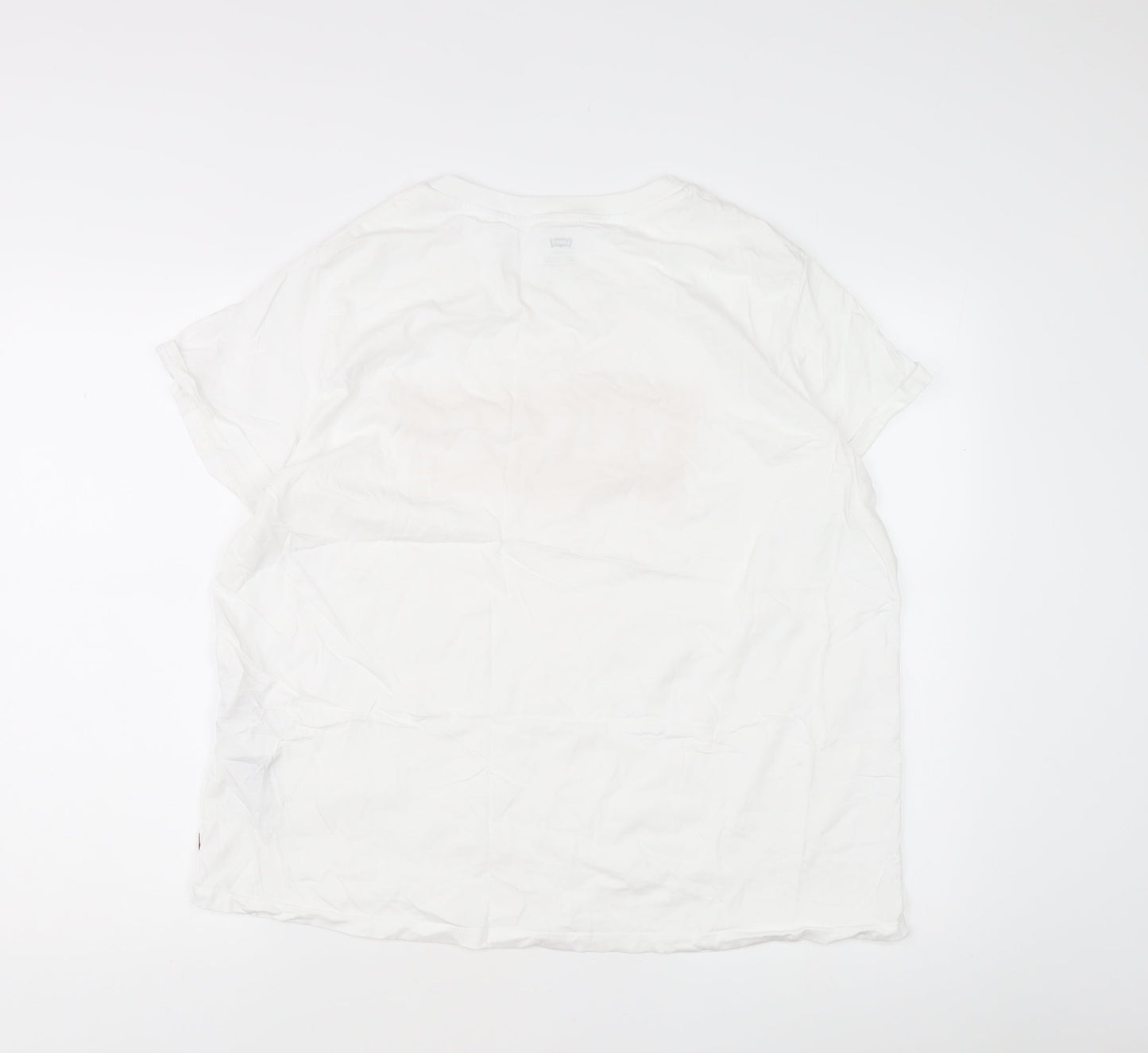 Levi's Women's White 2XL Logo Basic Short Sleeve T-Shirt