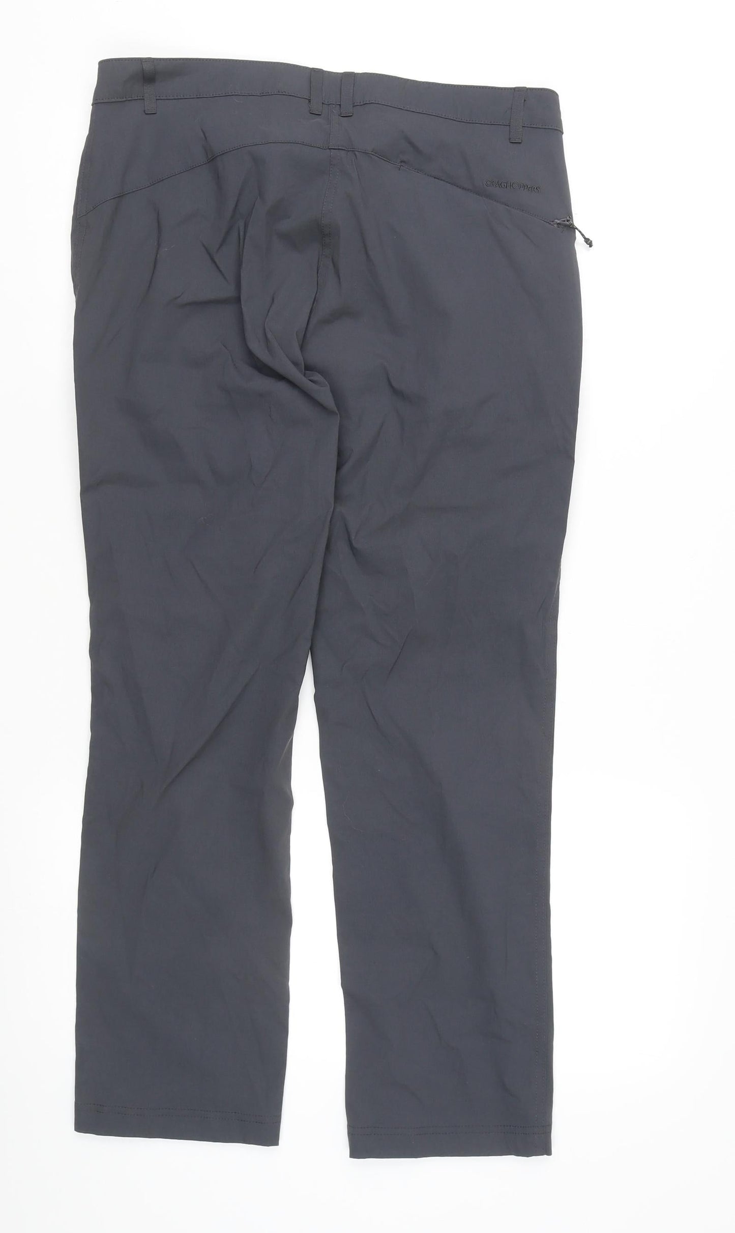 Craghoppers Womens Grey Size 12 Straight Leg Travel Trousers