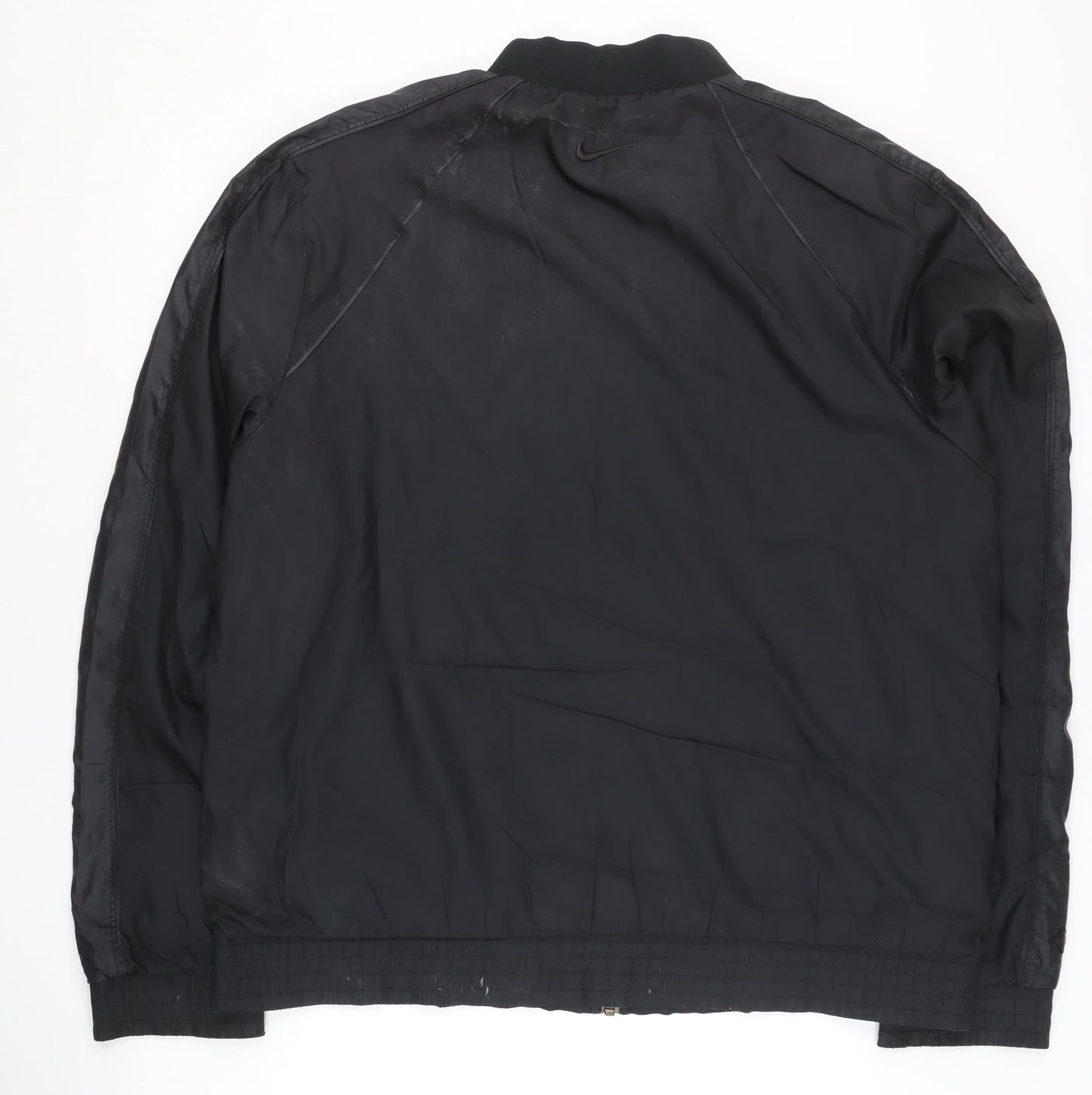 Nike Men's Black XL Basic Activewear Jacket Full Zip Sports Polyester