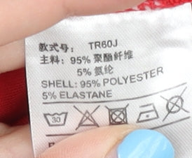 Adidas Men’s Red & Black Track Jacket L Colourblock Sports Full Zip