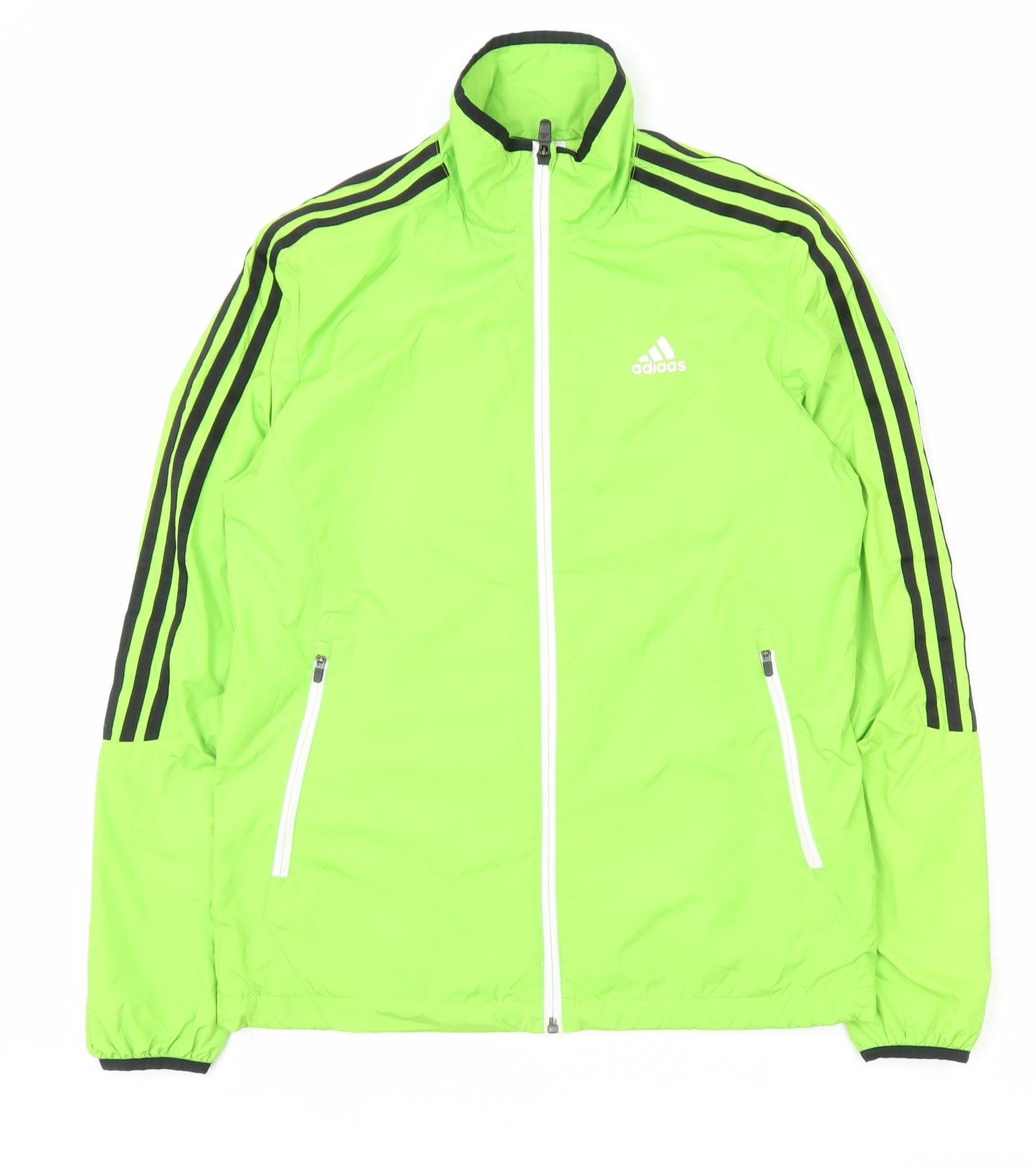 Adidas Mens Green M Track Jacket Full Zip Lightweight Sports Coat