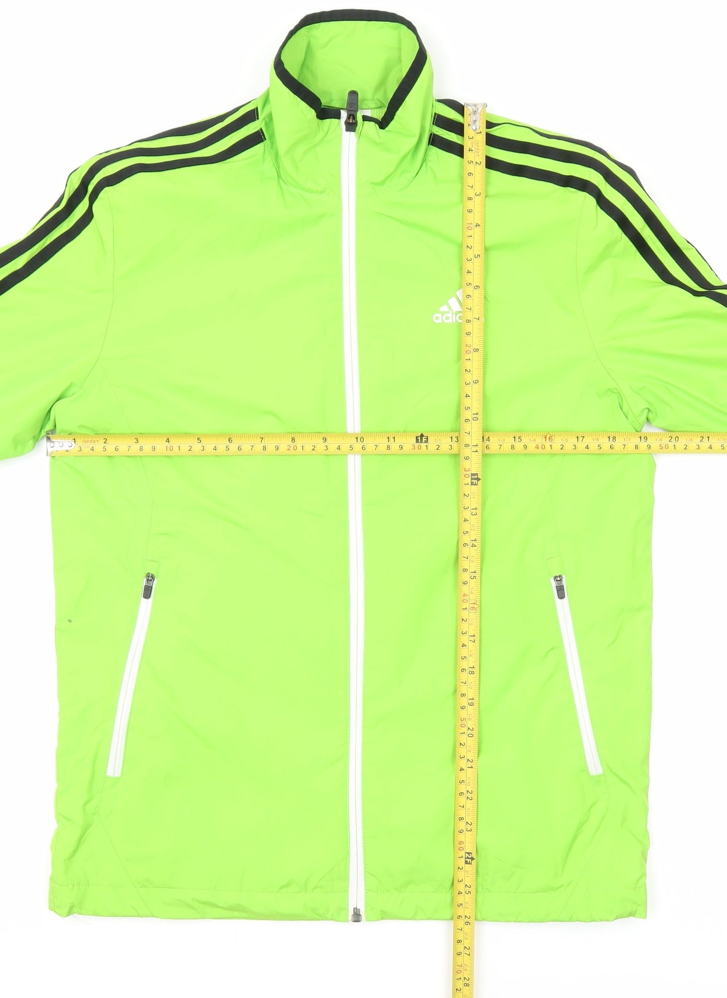 Adidas Mens Green M Track Jacket Full Zip Lightweight Sports Coat