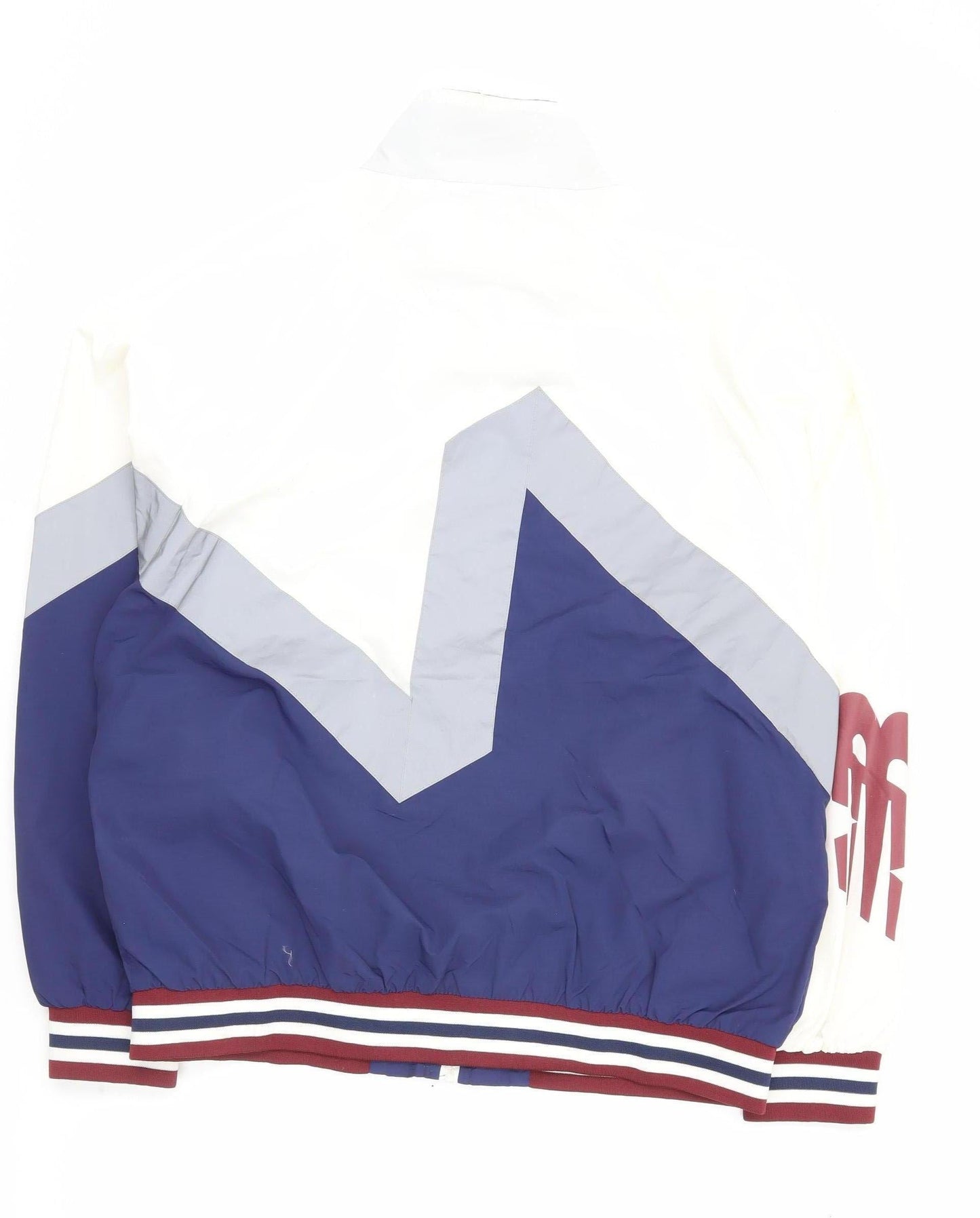 New Balance Men's Blue 2XL Colourblock Track Jacket Polyester