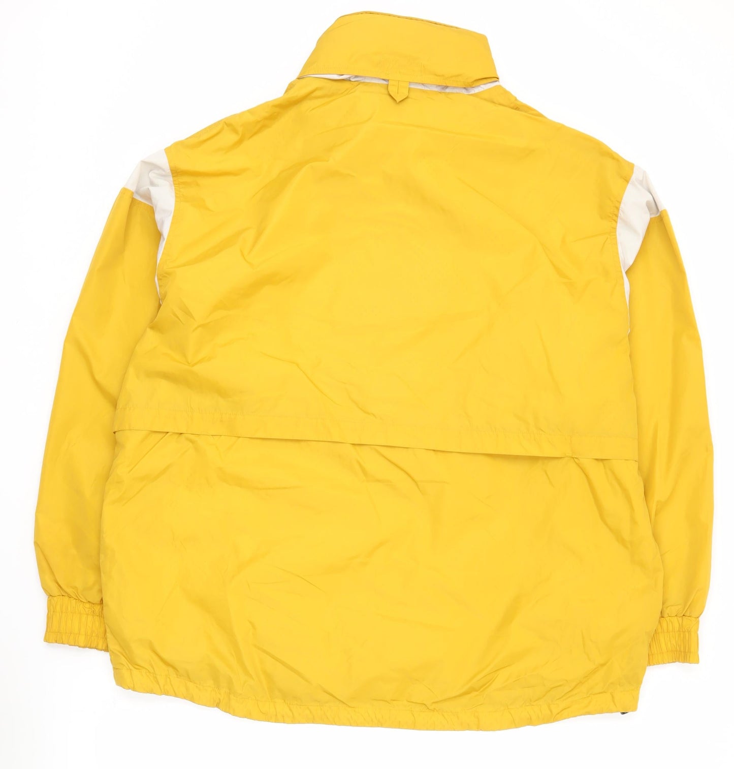 Nike Men’s Yellow Windbreaker Jacket L Stand-Up Collar 1/4 Zip Casual