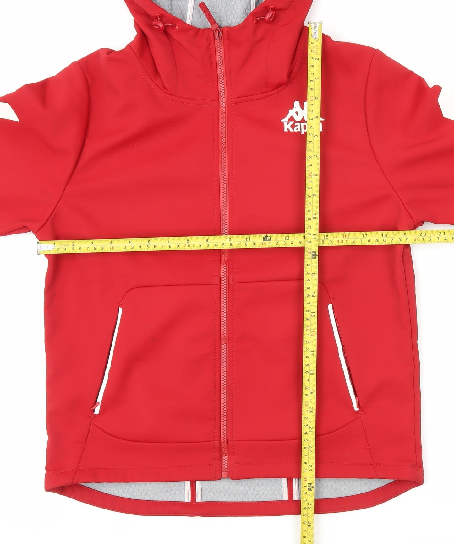 Kappa Mens Red XS Softshell Hooded Full Zip Sports Jacket