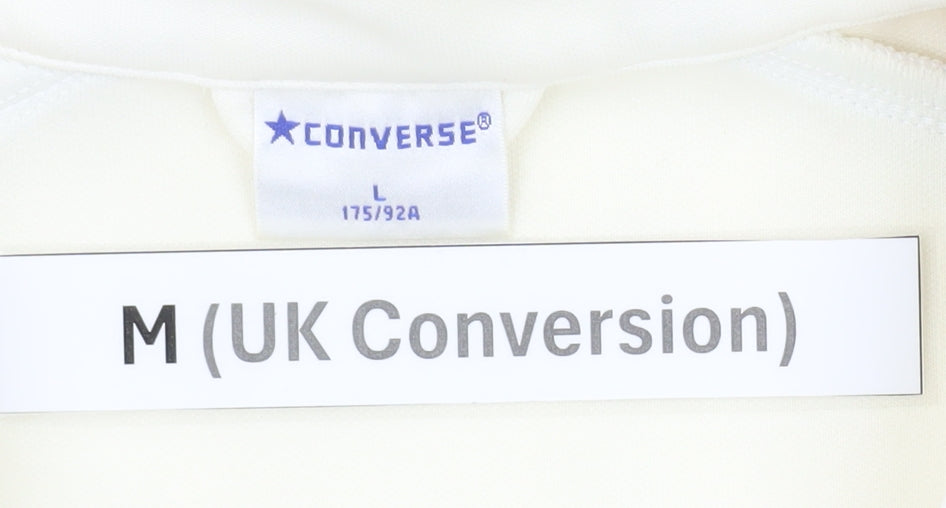 Converse Men's White Red M Track Jacket Full Zip Colourblock Sportswear