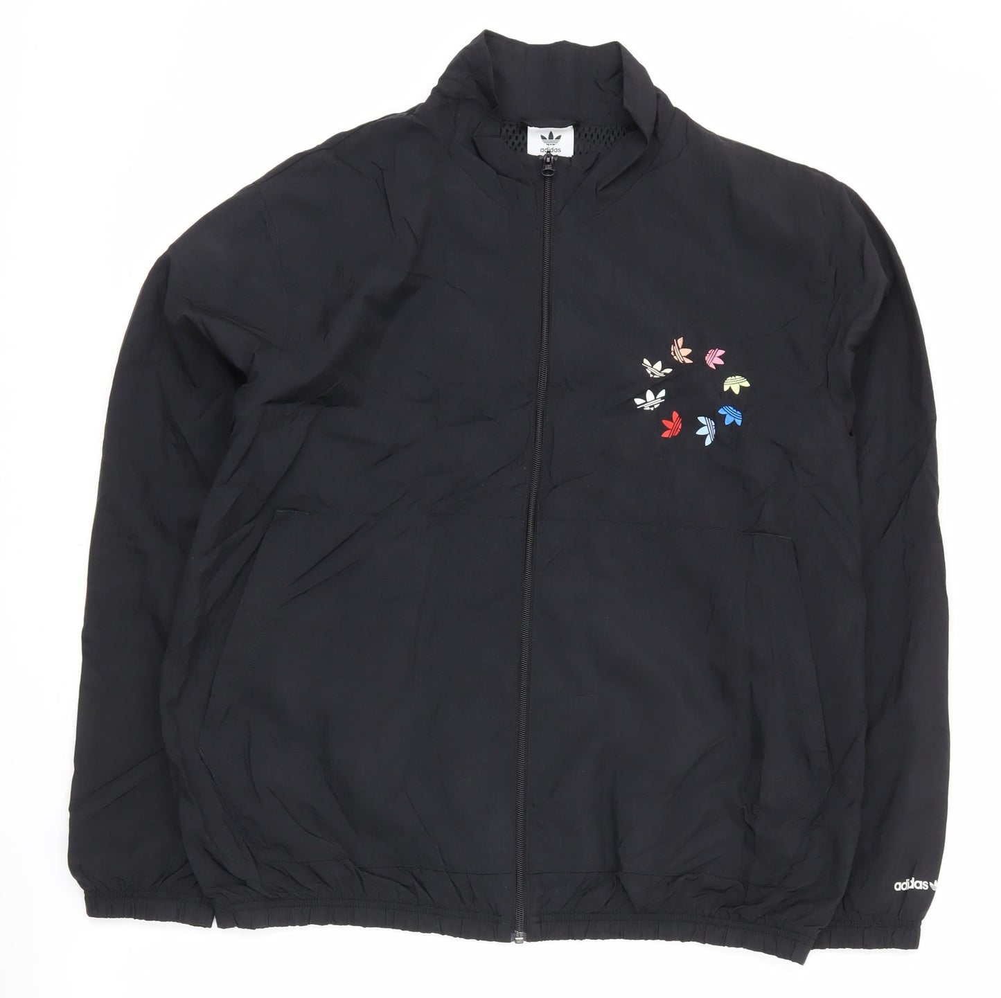 Adidas Men’s Black L Track Jacket Lightweight Sportswear