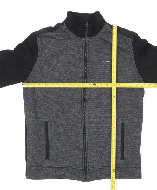 Calvin Klein Men’s Grey Track Jacket S Regular Fit Full Zip Athleisure