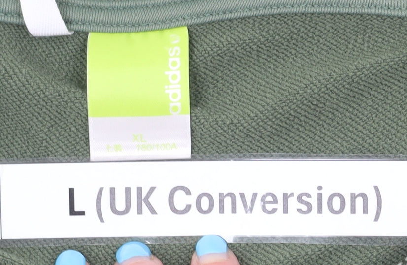 Adidas Men’s Green L Track Jacket Full Zip Sportswear