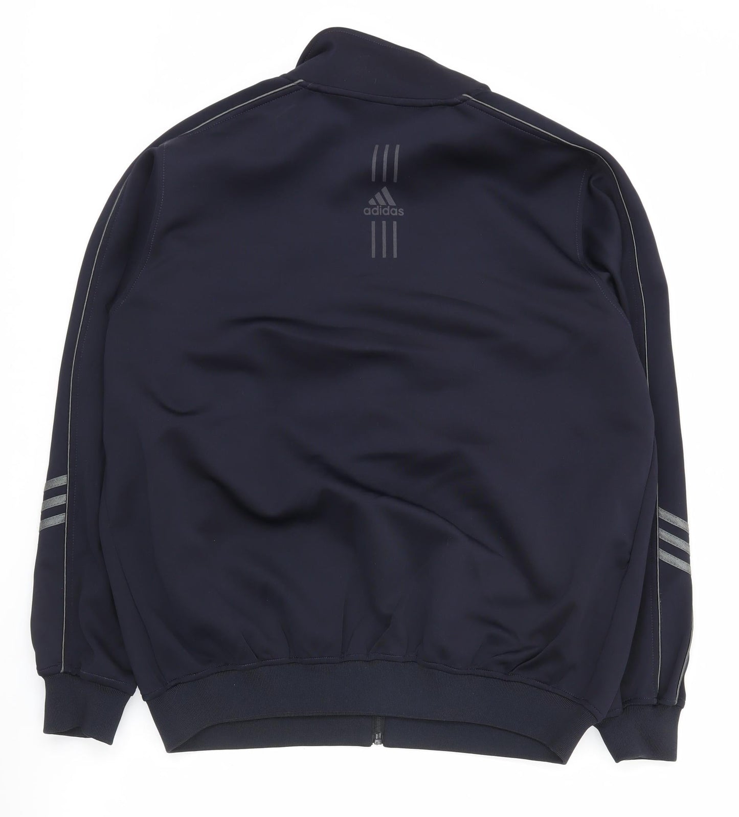 Adidas Men’s Blue 2XL Track Jacket Full Zip Polyester Sportswear