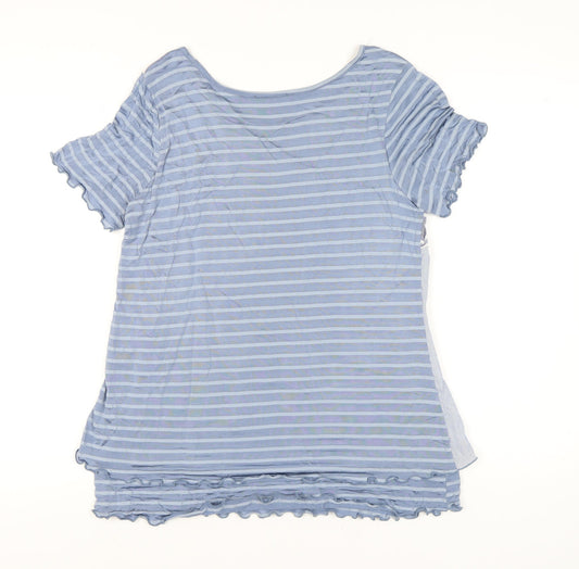 Womens UK Size S Klass Blue Cotton Blend T-Shirt