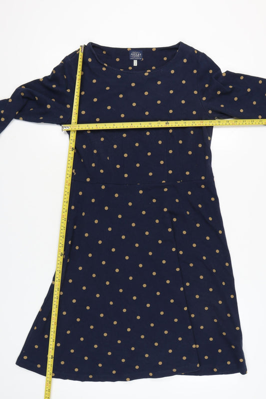 Joules Women’s Blue Polka Dot Knee Length A-Line Dress Size 14