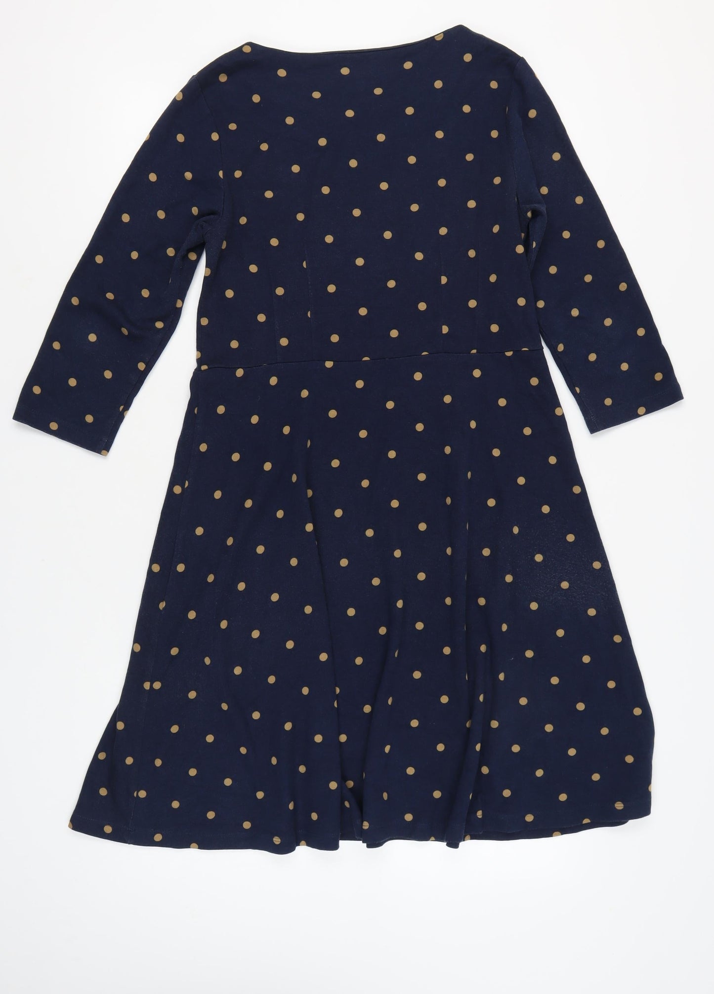 Joules Women’s Blue Polka Dot Knee Length A-Line Dress Size 14