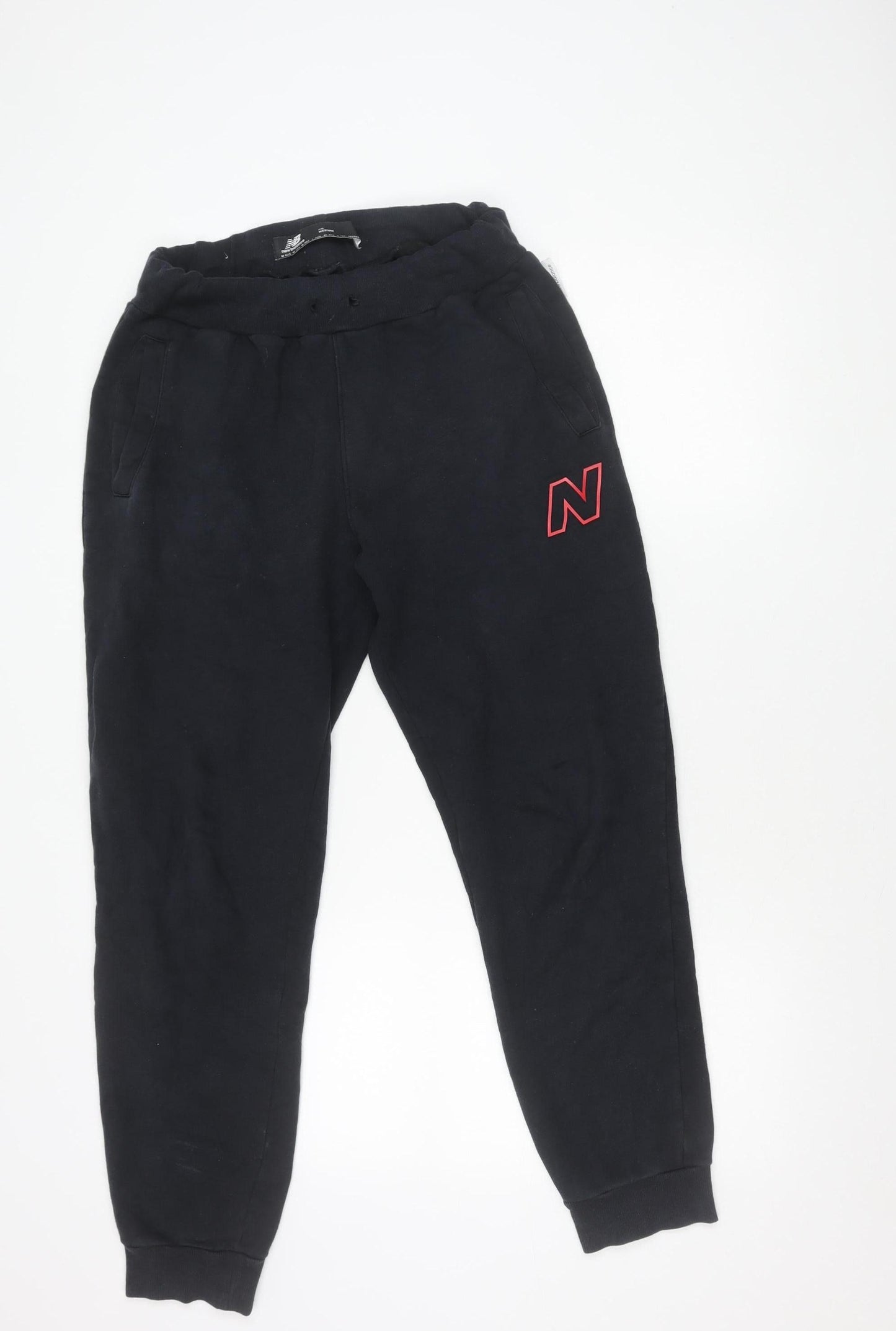 New Balance Men’s Black Jogger Trousers M Fleece Elastic Waist Pockets