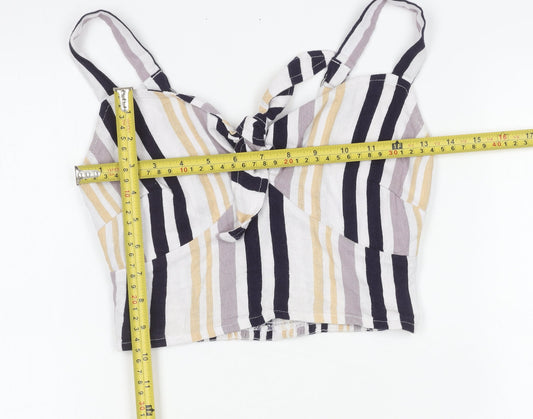 Hollister Women's Multicoloured Striped XS Camisole Tank Top