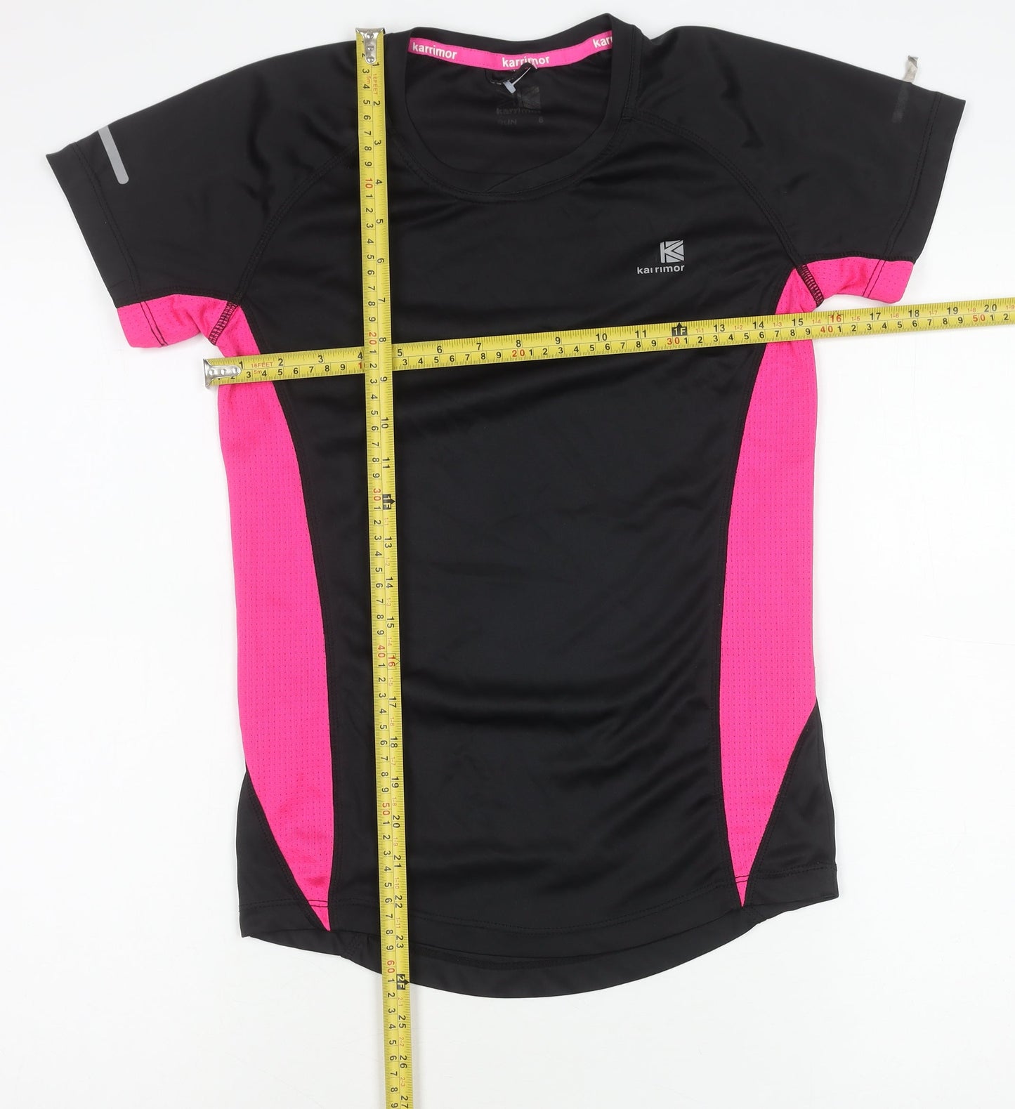 Karrimor Women's Black & Pink Running T-Shirt Size 8 Athletic Fit