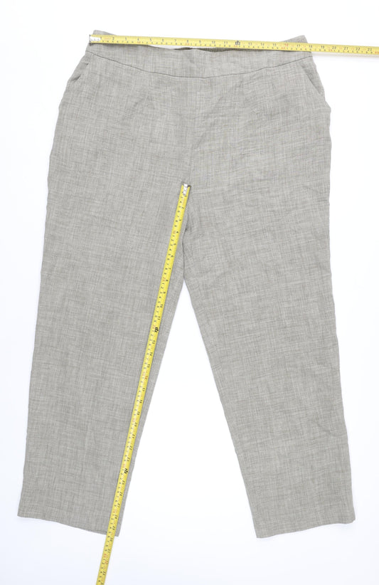David Nieper Women’s Grey Plus Size 22 Straight Leg Trousers
