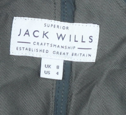 Jack Wills Women's Green Lyocell Long Trench Coat Size 8