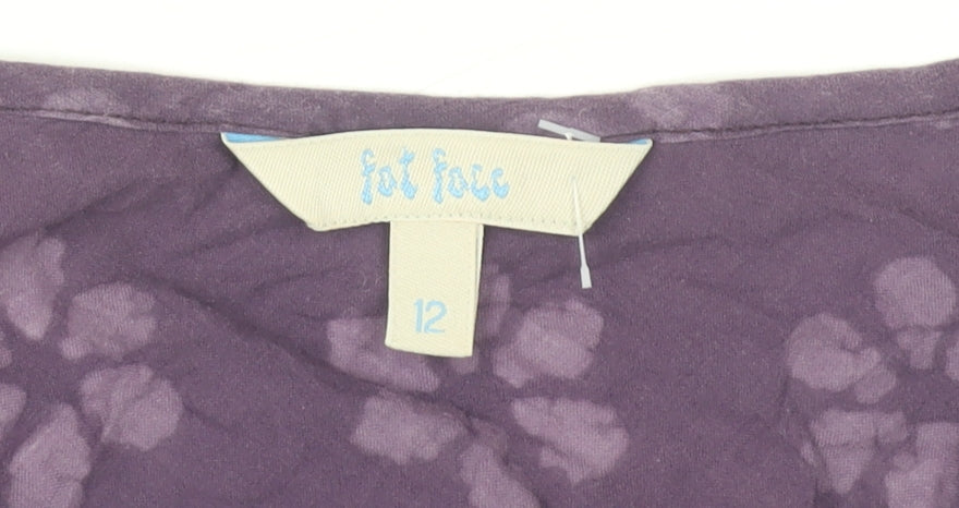Fat Face Women’s Purple Floral Shift Dress Size 12 Bohemian