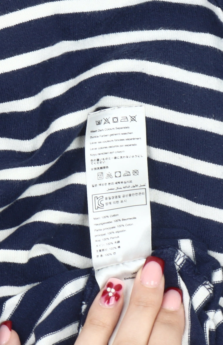 Joules Women’s Blue Striped Nautical T-Shirt Dress Size 20